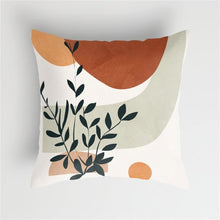 Plants and sunset bohemian cushion cover